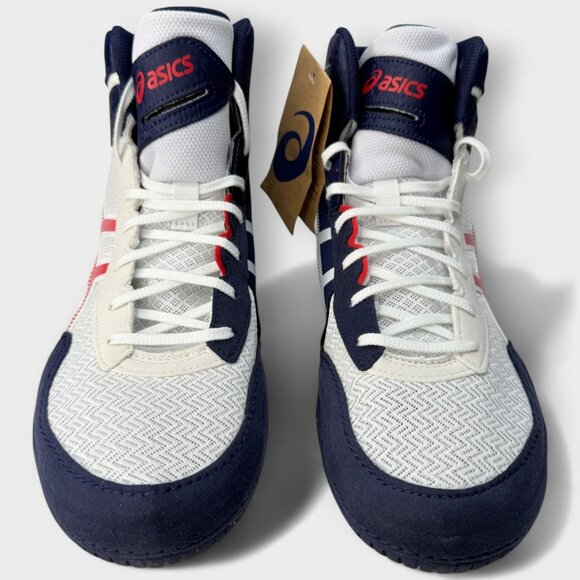ASICS Matcontrol 3 Wrestling Shoes White Red Men’s Size 11.5 New No Box